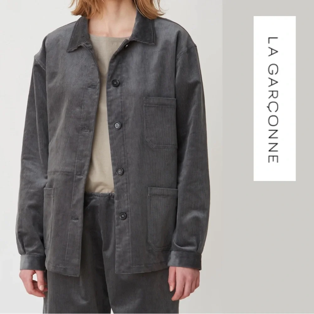 La Garconne Moderne - Women’s Corduroy Utility Work Chore Coat Jacket - Size L